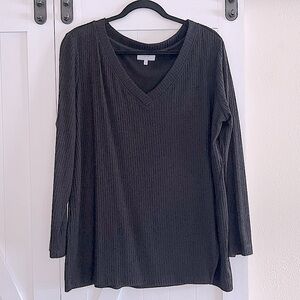 EUC Soma Wknd Super soft Long Sleeve ribbed sweatshirt lounge V-neck tunic top